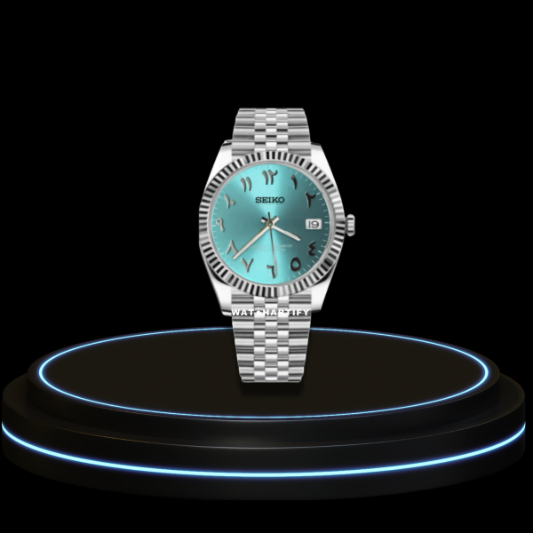 9 d7e614ba ddce 4d7d 8644 e83a1f4f9b65 SEIKO Mod Datejust Collection Tiffany Blue Dial NH35 Automatic Movement Silver Stainless Steel Strap