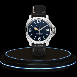 9 e38ec450 1acd 4367 8028 452bbf75962d SEIKO Mod Panerai Collection Night Blue Dial Light Brown Markers NH35 Movement Midnight Black Leather