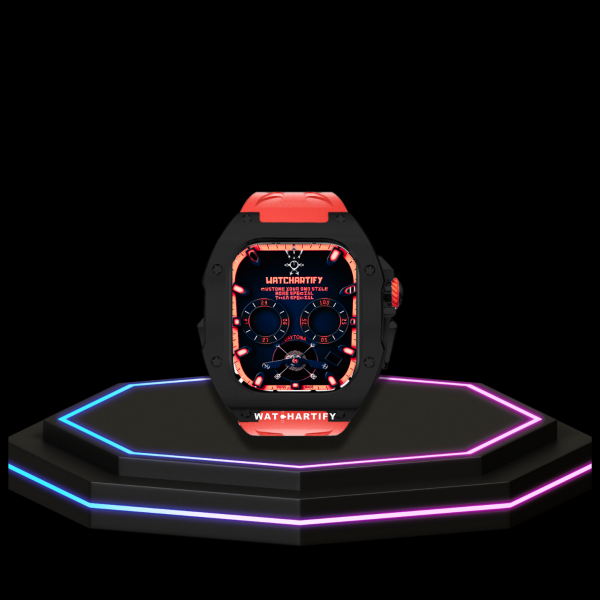 9 ffd1521e 04a3 4ced 9dca d6e9ef6d6b46 Apple Watch Ultra Case 49MM - TITAN Pro Series Dark Titan | Scarlet Red Rubber