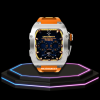 applewatchcasecollection92134 Apple Watch Case 45MM - TITAN Series Silver Titanium | Sunset Rubber