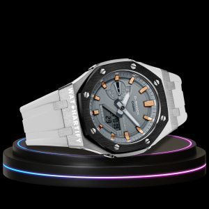 g shock classic collection mod silver black case gray face rose gold time marker watchartify g shock classic collection mod silver black case gray face rose gold time marker watchartify