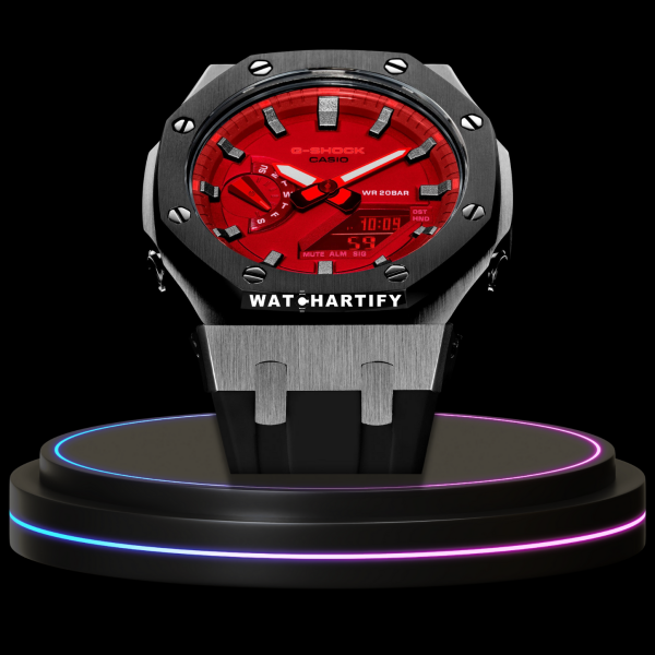 g shock classic collection mod silver black with red face titanium time marker blackrubber watchartify 2 g shock classic collection mod silver black with red face titanium time marker blackrubber watchartify 2