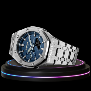 g shock classic collection mod silver with blue face watchartify g shock classic collection mod silver with blue face watchartify