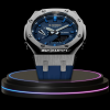 g shock classic collection mod silver with blue face ocean blue time marker 2