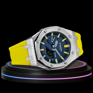 g shock classic collection mod silver with blue face yellow strap yellow time marker watchartify g shock classic collection mod silver with blue face yellow strap yellow time marker watchartify