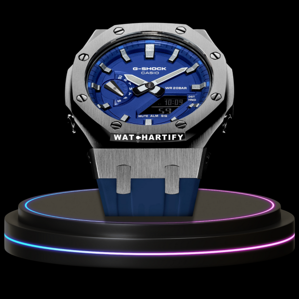 g shock classic collection mod silver with blue face 2 g shock classic collection mod silver with blue face 2