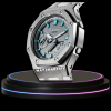 g shock classic collection mod silver with gray face cerulean blue time marker 3 g shock classic collection mod silver with gray face cerulean blue time marker 3