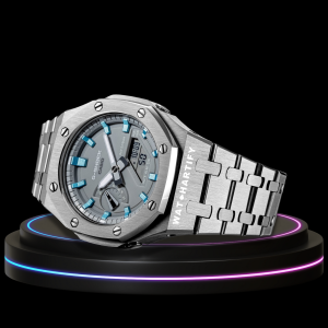 g shock classic collection mod silver with gray face ice blue time marker g shock classic collection mod silver with gray face ice blue time marker