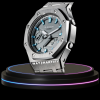 g shock classic collection mod silver with gray face ice blue time marker 3 g shock classic collection mod silver with gray face ice blue time marker 3
