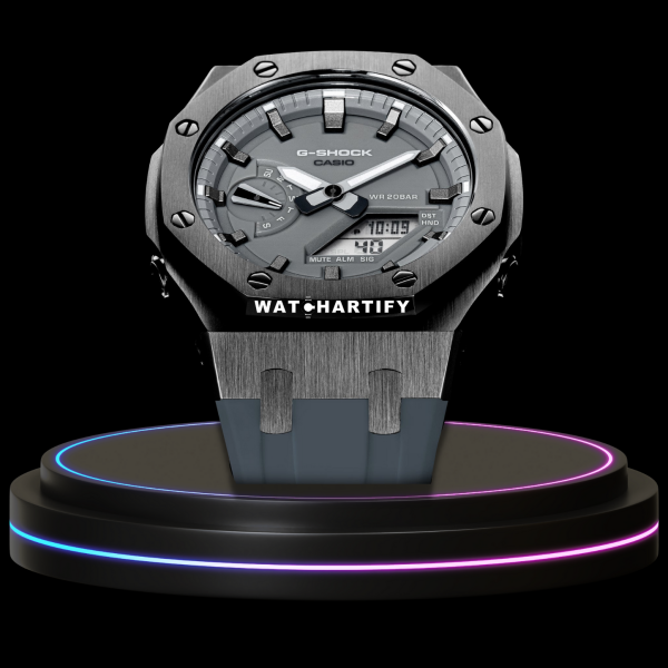 g shock classic collection mod silver with gray face silver time marker grey rubber strap 2 g shock classic collection mod silver with gray face silver time marker grey rubber strap 2