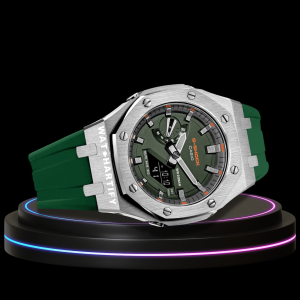 g shock classic collection mod silver with green face silver g shock classic collection mod silver with green face silver