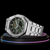 g shock classic collection mod silver with green face silver time marker steel belt g shock classic collection mod silver with green face silver time marker steel belt
