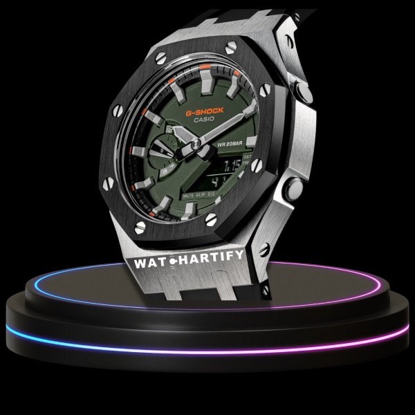 g shock ga 2100hc 4a classic collection mod silver black with green face 3 g shock ga 2100hc 4a classic collection mod silver black with green face 3