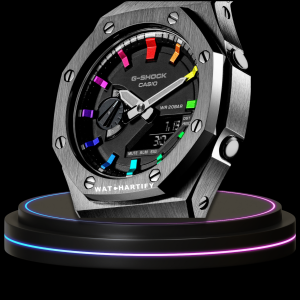 g shock rainbow collection titanium with black face rainbow 3