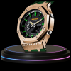 g shock royal rose gold collection mod rose gold with black face green rubber strap 3 g shock royal rose gold collection mod rose gold with black face green rubber strap 3