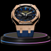 g shock royal rose gold collection mod rose gold with blue face rubber strap ocean time marker 2 g shock royal rose gold collection mod rose gold with blue face rubber strap ocean time marker 2