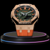 g shock royal rose gold collection mod rose gold with green face metallic orange time marker 2 g shock royal rose gold collection mod rose gold with green face metallic orange time marker 2