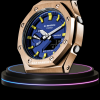 g shock royal rose gold collection mod rose gold with light blue face yellow strap yellow time marker 3