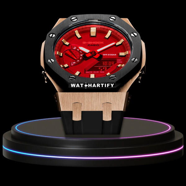 g shock royal rose gold collection mod rose gold black with red face rose gold time marker black rubber 2 g shock royal rose gold collection mod rose gold black with red face rose gold time marker black rubber 2