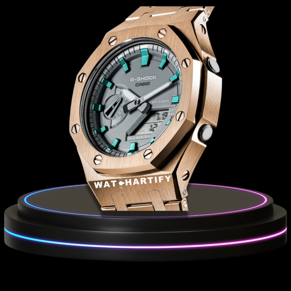 g shock tiffany collection rose gold case with gray face 3 da8507f7 0f45 4376 b161 1a31536ea075