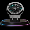 g shock tiffany collection silver case black with black face black rubber band 2