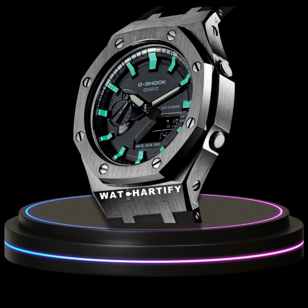g shock titanium collection mod with black face robin egg 3