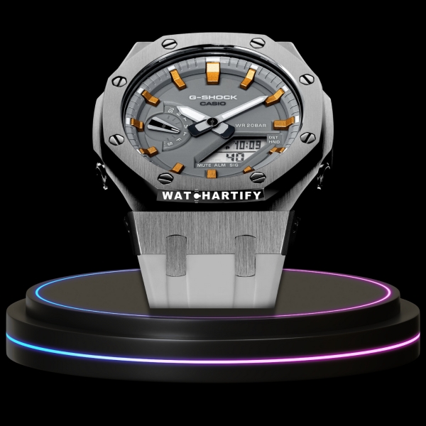 g shock titanium collection mod with gray face metallic orange time marker 2 g shock titanium collection mod with gray face metallic orange time marker 2