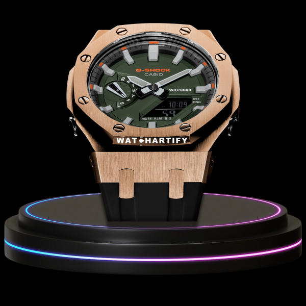 g shockga 2100hc 4a royal rose gold collection mod rose gold with green face 2 g shockga 2100hc 4a royal rose gold collection mod rose gold with green face 2
