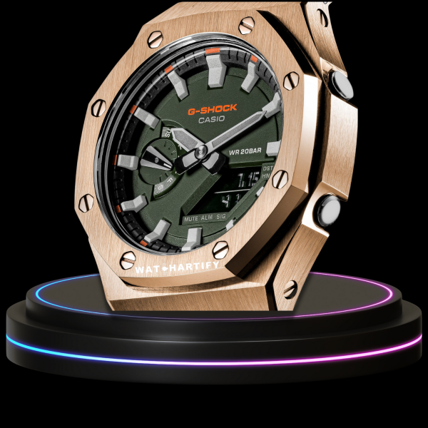 g shockga 2100hc 4a royal rose gold collection mod rose gold with green face 3 g shockga 2100hc 4a royal rose gold collection mod rose gold with green face 3