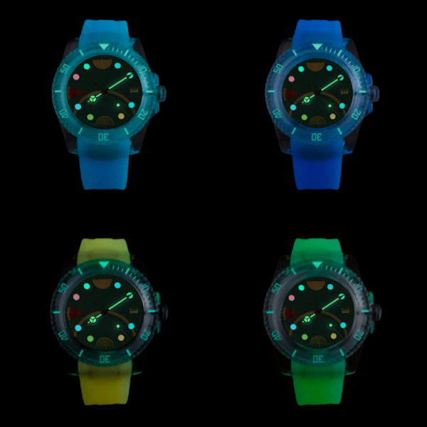 lightface 56cb2a6e 6aa4 44d6 98ae b8c1cb373a2f Watchartify Series Fruit Face 40MM NH35 Automatic Movement Red Rubber