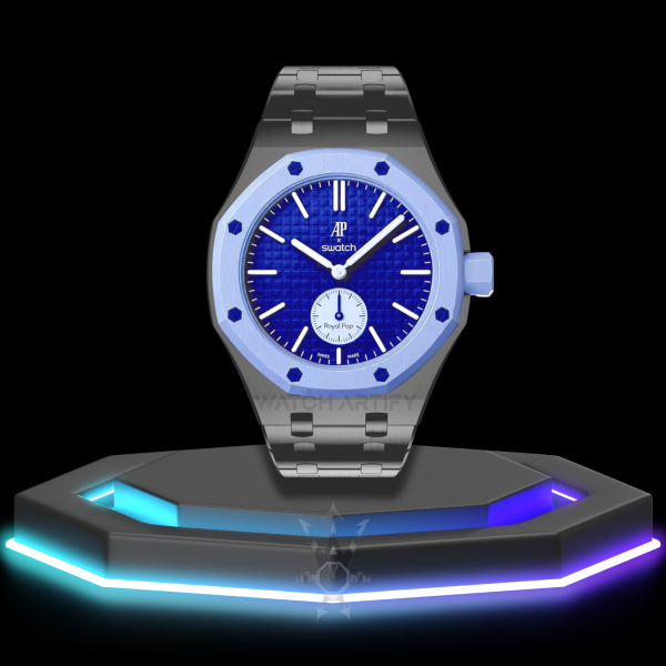 AP x Swatch | Royal Pop Series Light Blue Dial | Dark Grey Stainless Steel Strap