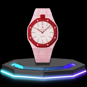 AP x Swatch | Royal Pop Series Claret Dial | Pink Stainless Steel Strap