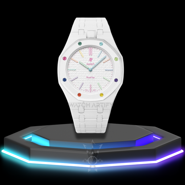 AP x Swatch | Royal Pop Series White Dial | White Stainless Steel Strap