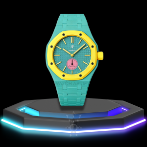 37 AP x Swatch | Royal Pop Series Yellow Dial | Light Green Stainless Steel Strap