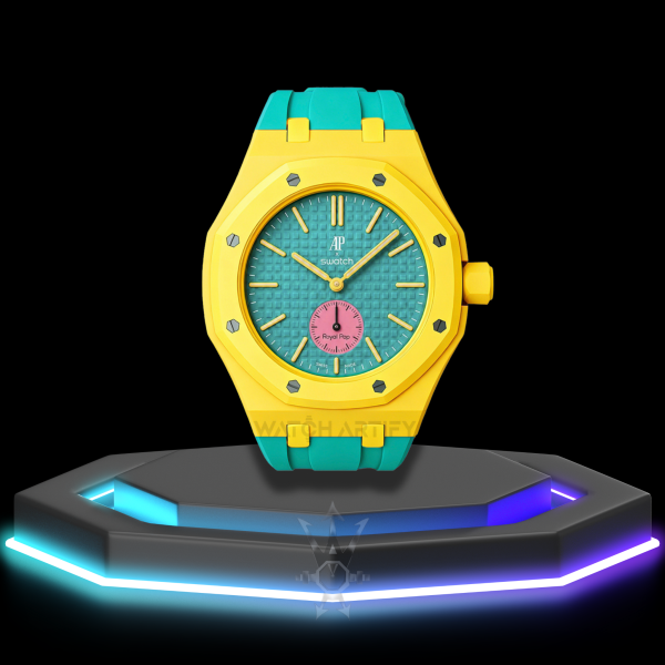 AP x Swatch | Royal Pop Series Yellow Dial | Light Green Silicone Bracelet