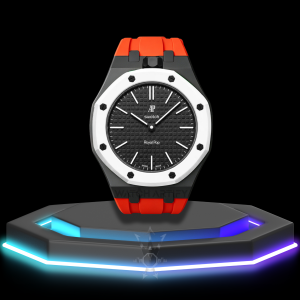 54 AP x Swatch | Royal Pop Series White Dial with Screw-in Crown | Dark Orange Silicone Bracelet