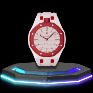 AP x Swatch | Royal Pop Series Claret Dial with Screw-in Crown | Light Pink Silicone Bracelet