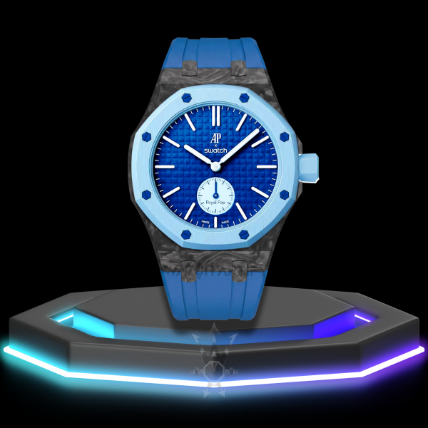 AP x Swatch | Royal Pop Series Light Blue Dial | Dark Blue Silicone Bracelet