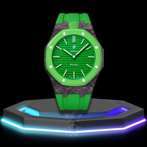 94 AP x Swatch | Royal Pop Series Light Green Dial | Dark Green Silicone Bracelet