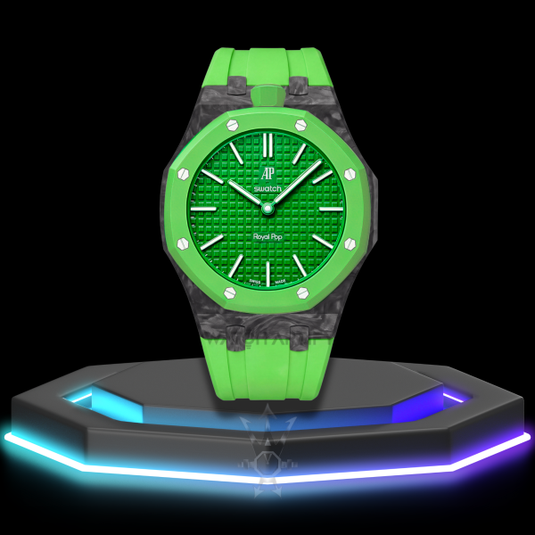 AP x Swatch | Royal Pop Series Light Green Dial | Light Green Silicone Bracelet