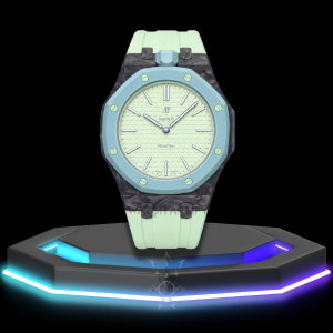 96 AP x Swatch | Royal Pop Series Pale Green Dial with Carbon Fiber | Pale Green Silicone Bracelet